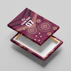 Personalized Australia QLD Maroons Canvas Wall Art Indigenous Aboriginal Mix Polynesian Motifs