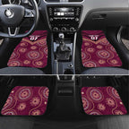 Personalized Australia QLD Maroons Car Mats Indigenous Aboriginal Mix Polynesian Motifs