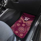 Personalized Australia QLD Maroons Car Mats Indigenous Aboriginal Mix Polynesian Motifs