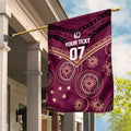Personalized Australia QLD Maroons Garden Flag Indigenous Aboriginal Mix Polynesian Motifs