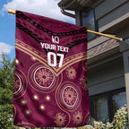 Personalized Australia QLD Maroons Garden Flag Indigenous Aboriginal Mix Polynesian Motifs