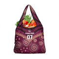 Personalized Australia QLD Maroons Grocery Bag Indigenous Aboriginal Mix Polynesian Motifs