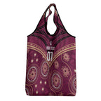 Personalized Australia QLD Maroons Grocery Bag Indigenous Aboriginal Mix Polynesian Motifs