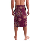 Personalized Australia QLD Maroons Lavalava Indigenous Aboriginal Mix Polynesian Motifs
