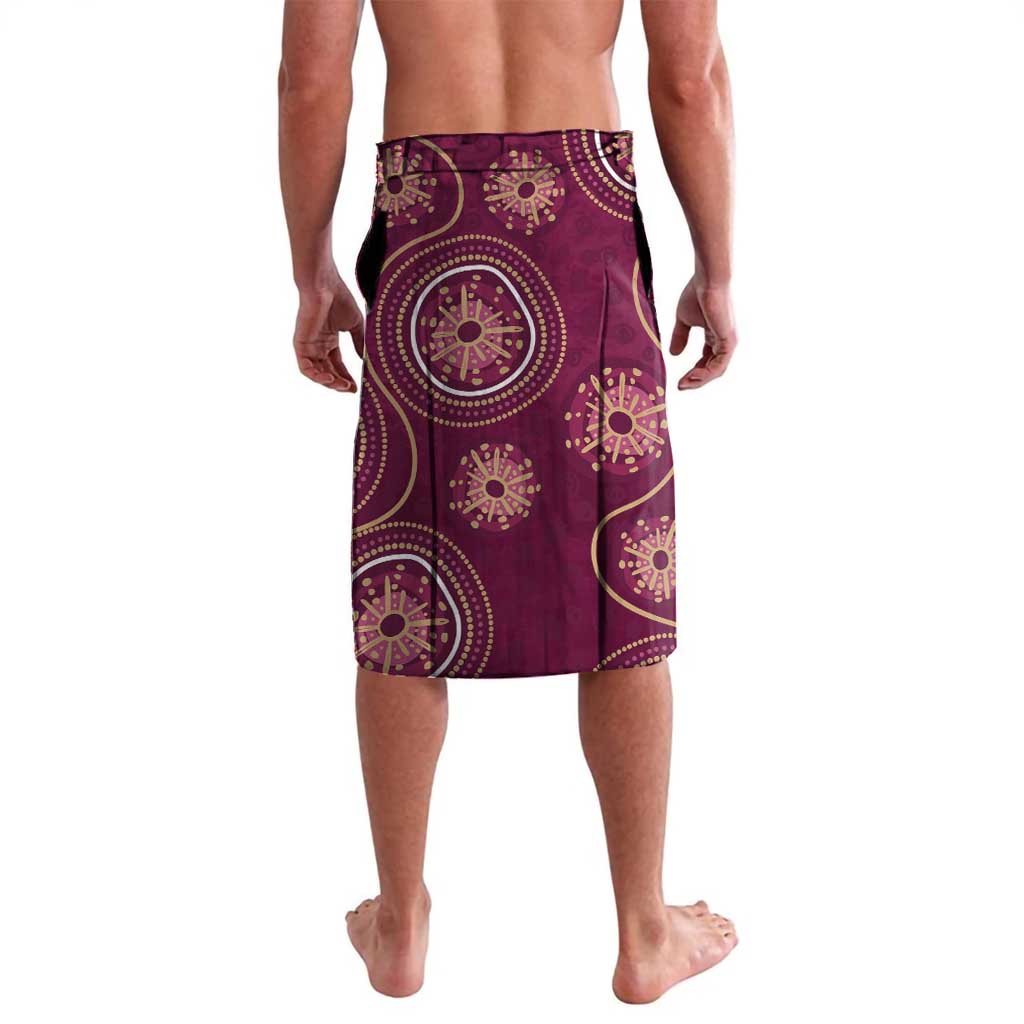 Personalized Australia QLD Maroons Lavalava Indigenous Aboriginal Mix Polynesian Motifs