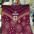 Personalized Australia QLD Maroons Quilt Indigenous Aboriginal Mix Polynesian Motifs