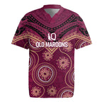 Personalized Australia QLD Maroons Rugby Jersey Indigenous Aboriginal Mix Polynesian Motifs