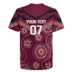 Personalized Australia QLD Maroons Rugby Jersey Indigenous Aboriginal Mix Polynesian Motifs