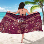 Personalized Australia QLD Maroons Sarong Indigenous Aboriginal Mix Polynesian Motifs