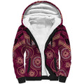 Personalized Australia QLD Maroons Sherpa Hoodie Indigenous Aboriginal Mix Polynesian Motifs