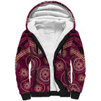 Personalized Australia QLD Maroons Sherpa Hoodie Indigenous Aboriginal Mix Polynesian Motifs