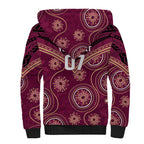 Personalized Australia QLD Maroons Sherpa Hoodie Indigenous Aboriginal Mix Polynesian Motifs