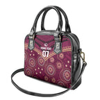 Personalized Australia QLD Maroons Shoulder Handbag Indigenous Aboriginal Mix Polynesian Motifs