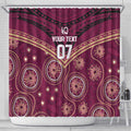 Personalized Australia QLD Maroons Shower Curtain Indigenous Aboriginal Mix Polynesian Motifs