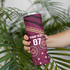 Personalized Australia QLD Maroons Skinny Tumbler Indigenous Aboriginal Mix Polynesian Motifs