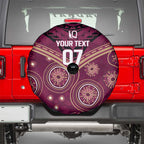 Personalized Australia QLD Maroons Spare Tire Cover Indigenous Aboriginal Mix Polynesian Motifs
