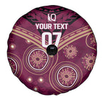 Personalized Australia QLD Maroons Spare Tire Cover Indigenous Aboriginal Mix Polynesian Motifs