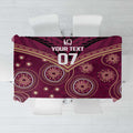 Personalized Australia QLD Maroons Tablecloth Indigenous Aboriginal Mix Polynesian Motifs