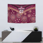 Personalized Australia QLD Maroons Tapestry Indigenous Aboriginal Mix Polynesian Motifs