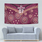 Personalized Australia QLD Maroons Tapestry Indigenous Aboriginal Mix Polynesian Motifs