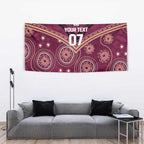 Personalized Australia QLD Maroons Tapestry Indigenous Aboriginal Mix Polynesian Motifs