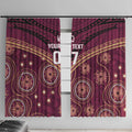 Personalized Australia QLD Maroons Window Curtain Indigenous Aboriginal Mix Polynesian Motifs