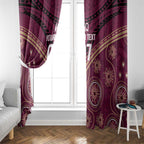 Personalized Australia QLD Maroons Window Curtain Indigenous Aboriginal Mix Polynesian Motifs