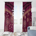 Personalized Australia QLD Maroons Window Curtain Indigenous Aboriginal Mix Polynesian Motifs
