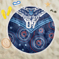 Personalized Australia NSW Blues Beach Blanket Indigenous Aboriginal Mix Polynesian Motifs