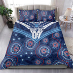 Personalized Australia NSW Blues Bedding Set Indigenous Aboriginal Mix Polynesian Motifs