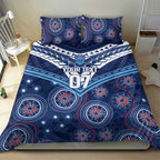 Personalized Australia NSW Blues Bedding Set Indigenous Aboriginal Mix Polynesian Motifs