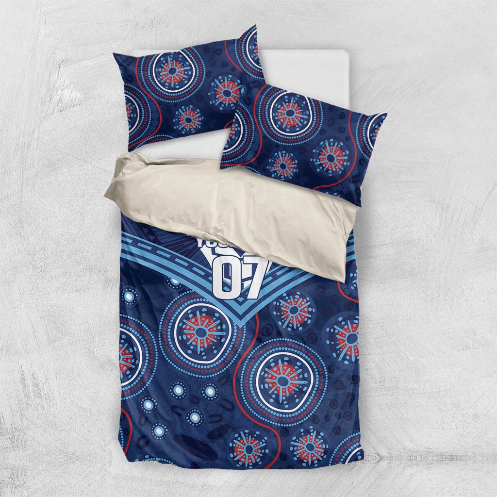 Personalized Australia NSW Blues Bedding Set Indigenous Aboriginal Mix Polynesian Motifs
