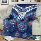 Personalized Australia NSW Blues Blanket Indigenous Aboriginal Mix Polynesian Motifs