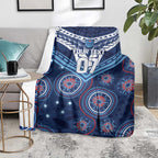 Personalized Australia NSW Blues Blanket Indigenous Aboriginal Mix Polynesian Motifs