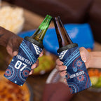 Personalized Australia NSW Blues 4 in 1 Can Cooler Tumbler Indigenous Aboriginal Mix Polynesian Motifs