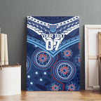 Personalized Australia NSW Blues Canvas Wall Art Indigenous Aboriginal Mix Polynesian Motifs