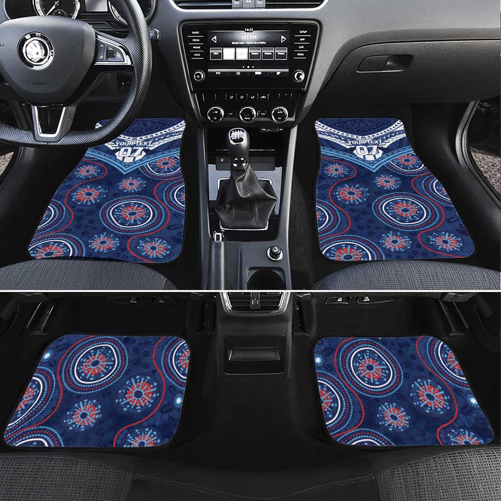 Personalized Australia NSW Blues Car Mats Indigenous Aboriginal Mix Polynesian Motifs