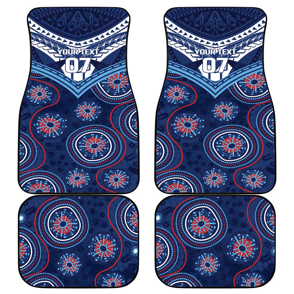 Personalized Australia NSW Blues Car Mats Indigenous Aboriginal Mix Polynesian Motifs