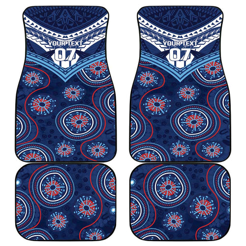 Personalized Australia NSW Blues Car Mats Indigenous Aboriginal Mix Polynesian Motifs