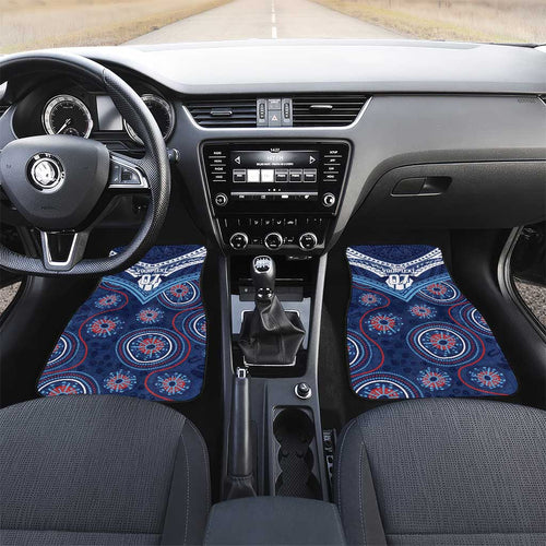 Personalized Australia NSW Blues Car Mats Indigenous Aboriginal Mix Polynesian Motifs