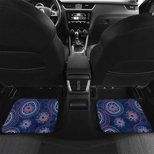 Personalized Australia NSW Blues Car Mats Indigenous Aboriginal Mix Polynesian Motifs