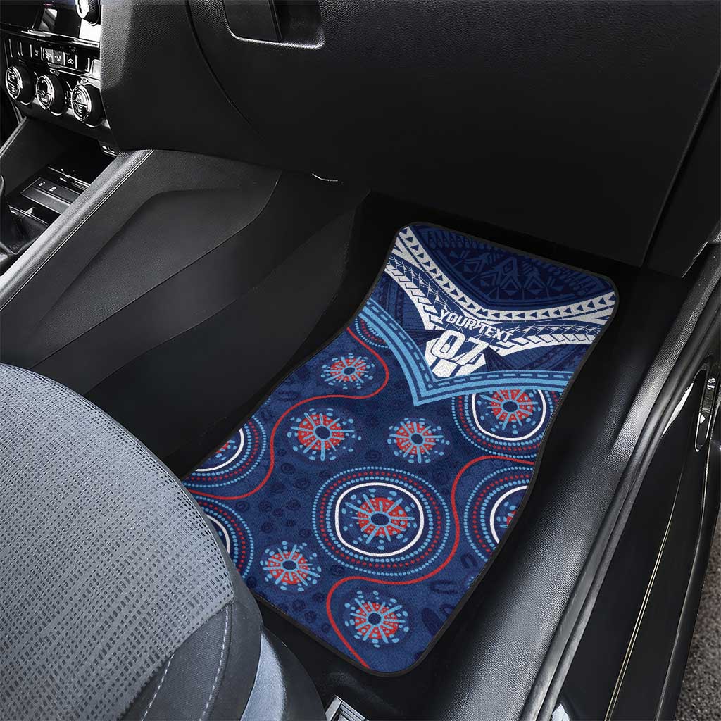 Personalized Australia NSW Blues Car Mats Indigenous Aboriginal Mix Polynesian Motifs