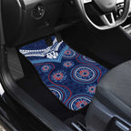 Personalized Australia NSW Blues Car Mats Indigenous Aboriginal Mix Polynesian Motifs