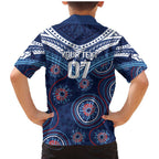 Personalized Australia NSW Blues Family Matching Mermaid Dress and Hawaiian Shirt Indigenous Aboriginal Mix Polynesian Motifs