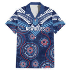 Personalized Australia NSW Blues Family Matching Mermaid Dress and Hawaiian Shirt Indigenous Aboriginal Mix Polynesian Motifs