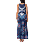 Personalized Australia NSW Blues Family Matching Tank Maxi Dress and Hawaiian Shirt Indigenous Aboriginal Mix Polynesian Motifs