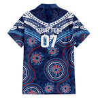 Personalized Australia NSW Blues Hawaiian Shirt Indigenous Aboriginal Mix Polynesian Motifs
