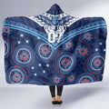 Personalized Australia NSW Blues Hooded Blanket Indigenous Aboriginal Mix Polynesian Motifs