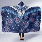 Personalized Australia NSW Blues Hooded Blanket Indigenous Aboriginal Mix Polynesian Motifs