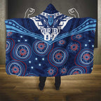 Personalized Australia NSW Blues Hooded Blanket Indigenous Aboriginal Mix Polynesian Motifs